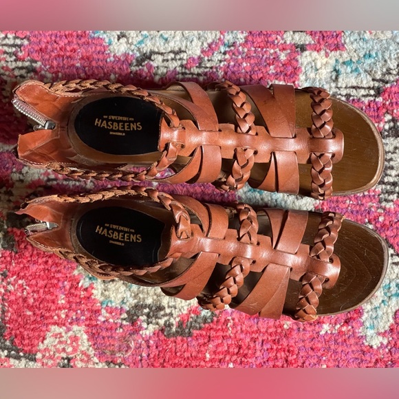 Swedish Hasbeens Gladiator Sandals - Cognac - 39 - Picture 4 of 10